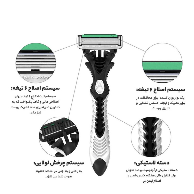 خودتراش مردانه دورکو مدل Pace 6 تحت لیسانس بسته 6 عددی