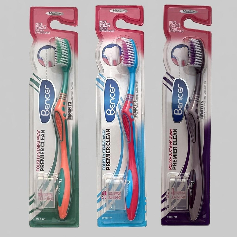 مسواک بنسر  مدل PREMIER CLEAN با برس متوسط بسته 3 عددی