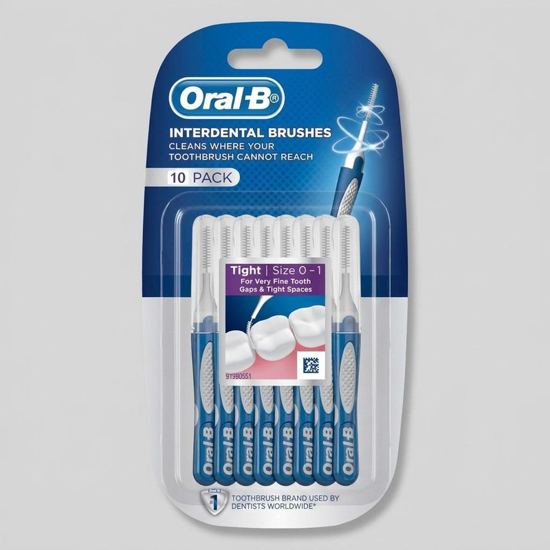 مسواک بین دندانی اورال-بی مدل Interdental بسته 10 عددی