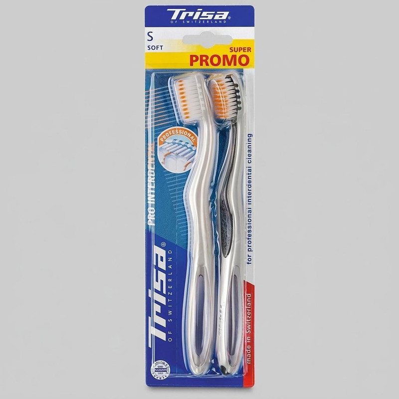 مسواک تریزا مدل Pro Interdental با برس نرم بسته 2 عددی