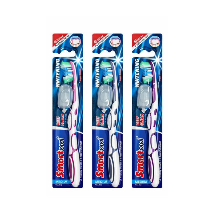 مسواک اسمارت اورال مدل Deep clean با برس متوسط بسته ۳ عددی