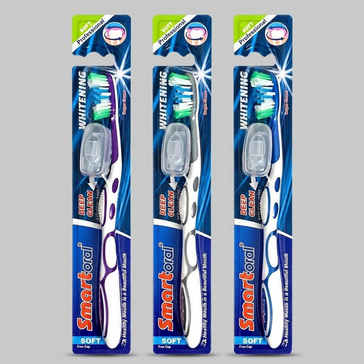 مسواک اسمارت اورال مدل Deep Clean با برس نرم مناسب برای همه دندان ها بسته 3 عددی