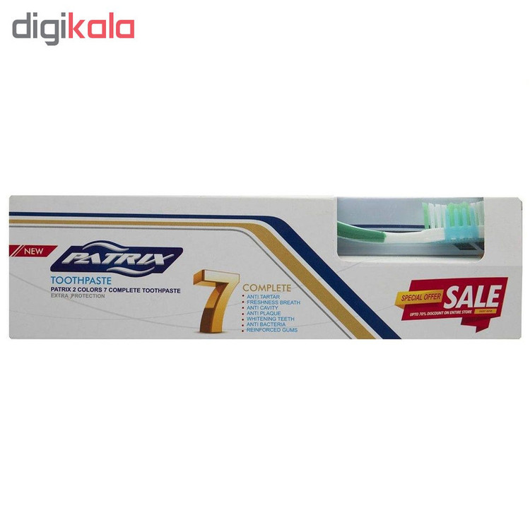 مسواک و خمیر دندان پاتریکس مدل EXTRA PROTECTION