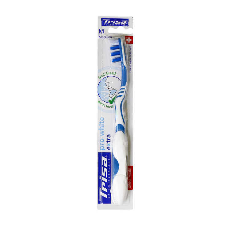 مسواک تریزا مدل pro white extra با برس متوسط