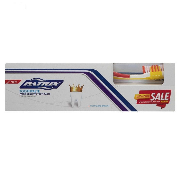 مسواک و خمیر دندان پاتریکس مدل PRO PROTECTION