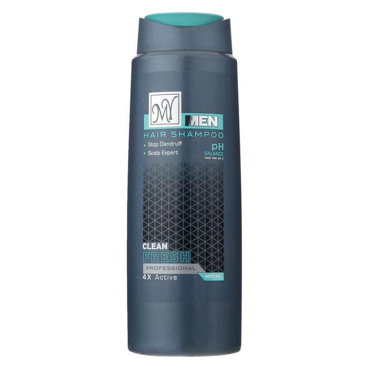 شامپو تقویتکننده و ضدشوره مای مردانه مخصوص موهای چرب و دارای شوره، حجم 400 میلیلیتر مدل Clean Fresh، ضدالتهاب، کنترلکننده چربی مو و ضدقارچ با عصاره آلوئهورا و آووکادو