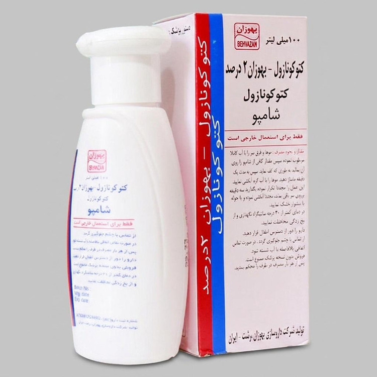 شامپو ضدشوره مو کتوکونازول مخصوص انواع مو، حجم 100 میلیلیتر مدل بهوزان، میزانسازی چربی مو و پوست سر، ضدقارچ و باکتری، ضدالتهاب و خارش، جلوگیری از وزشدن مو، محافظت کامل مو و پوست سر، ازبینبرنده چربی مو و پوست سر