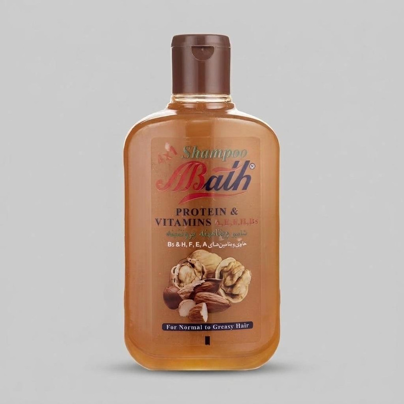 شامپو پروتئینه و ویتامینه مو بس مدل Walnut And Almond حجم 1000 میلی‌لیتر، تقویت‌کننده، ترمیم‌کننده، ضد ریزش، مناسب موهای معمولی تا چرب، حاوی عصاره گردو و بادام، حاوی ویتامین‌های E، B5، F، A و H