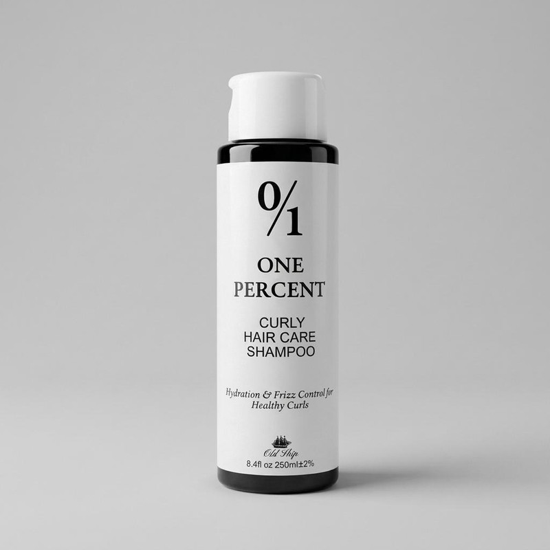 شامپو مخصوص موهای فر وان پرسنت مدل هیدرا حجم 250 میلی‌لیتر، نرم‌کننده، مرطوب‌کننده، ضد وز، حاوی ویتامین A و E و روغن آرگان، با رایحه وانیل