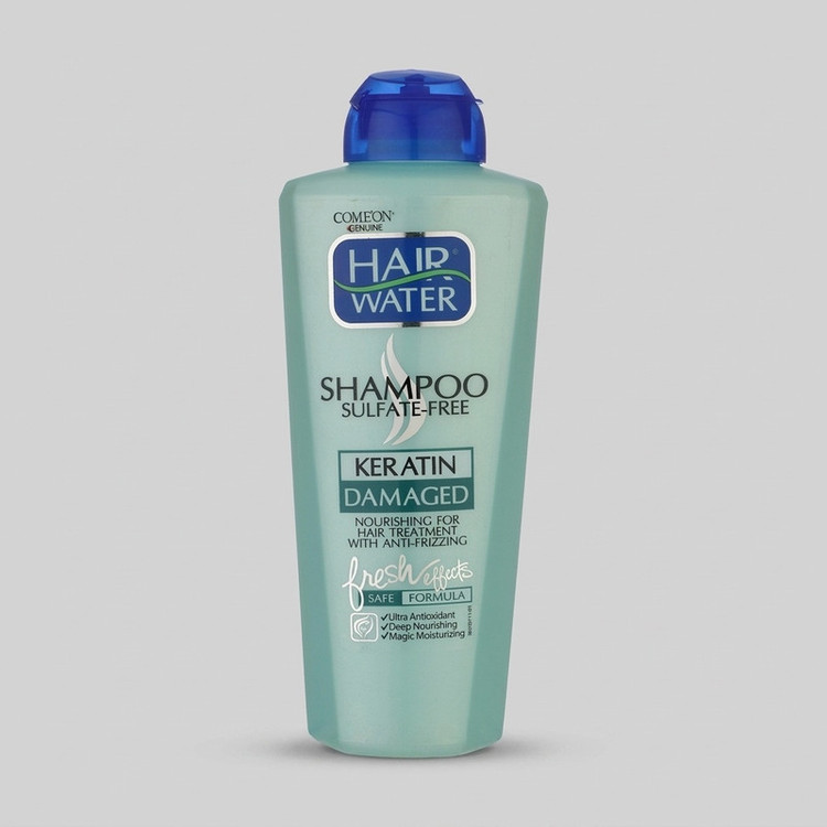 شامپو مو آسیب دیده کامان مدل Keratin حجم 400 میلیلیتر، بدون سولفات، تقویتکننده و مناسب موهای خشک و آسیب دیده