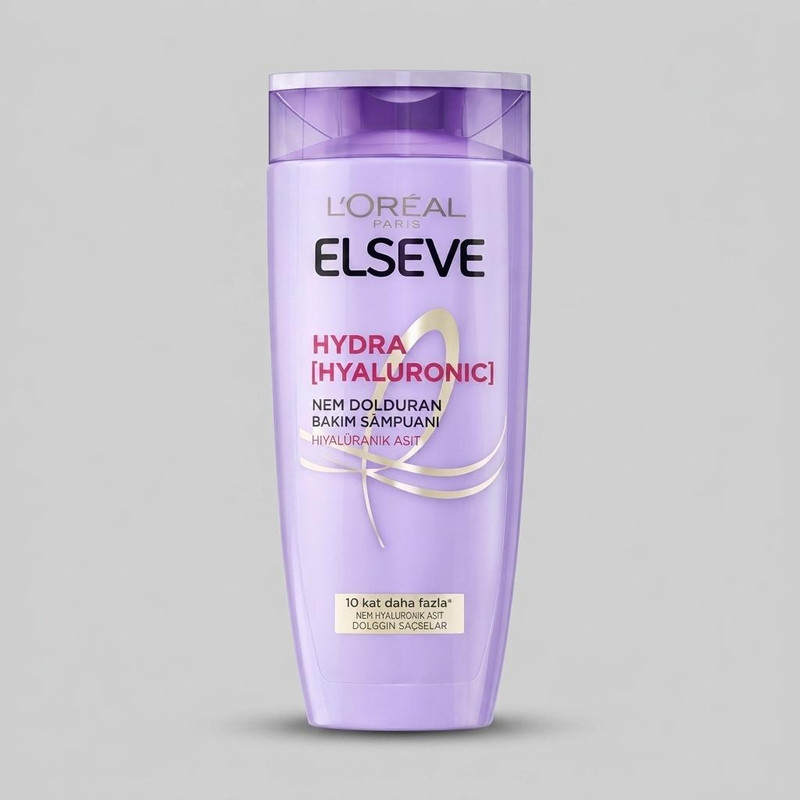 شامپو تقویت کننده مو لورآل مدل Hyaluronic حجم 295 میلیلیتر، آبرسان، مرطوبکننده، مناسب موهای خشک، نرمکننده و محکمکننده