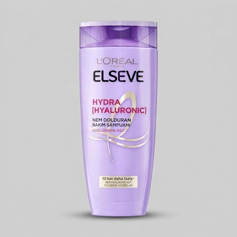 شامپو تقویت کننده مو لورآل مدل Hyaluronic حجم 295 میلی‌لیتر، آبرسان، مرطوب‌کننده، مناسب موهای خشک، نرم‌کننده و محکم‌کننده