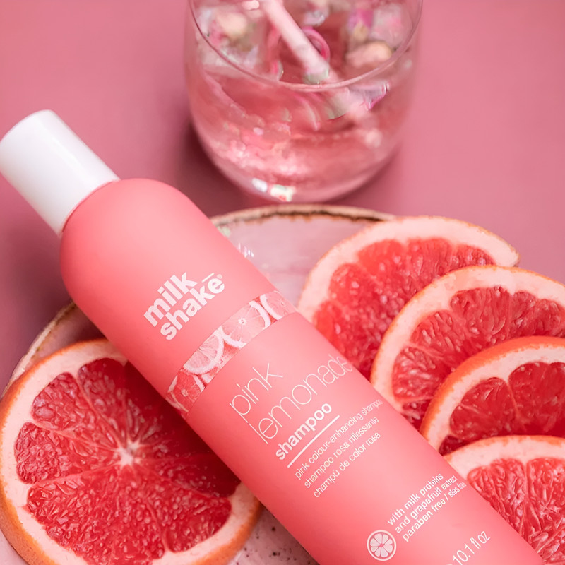 شامپو تثبیت کننده رنگ مو صورتی میلک شیک مدل PINK LEMONADE حجم 300 میلی لیتر