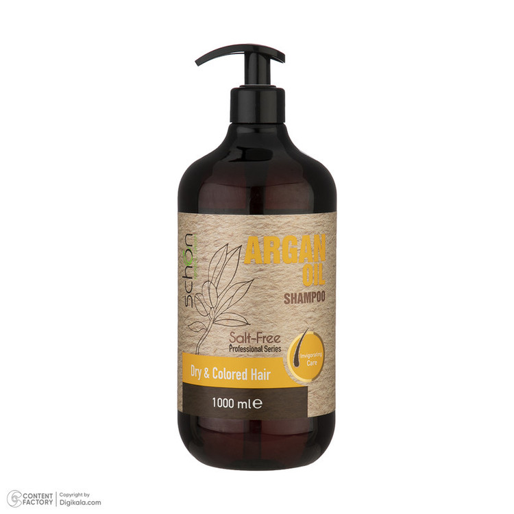 شامپو مو شون مدل Argan Oil حجم 1000 میلیلیتر، مرطوبکننده، مناسب موهای خشک، حاوی روغن آرگان