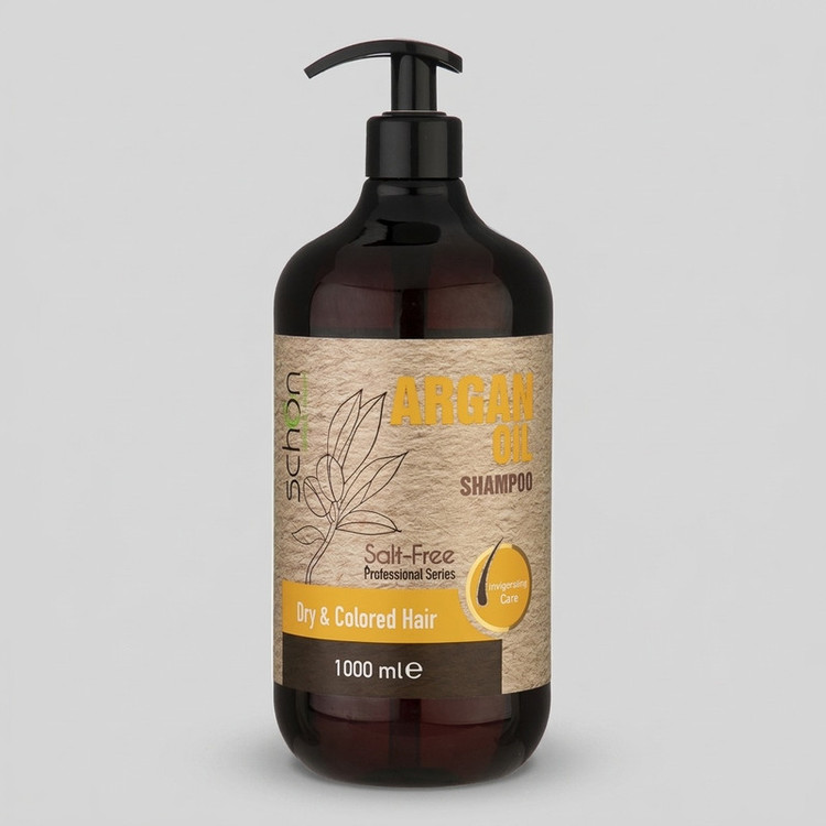 شامپو مو شون مدل Argan Oil حجم 1000 میلیلیتر، مرطوبکننده، مناسب موهای خشک، حاوی روغن آرگان