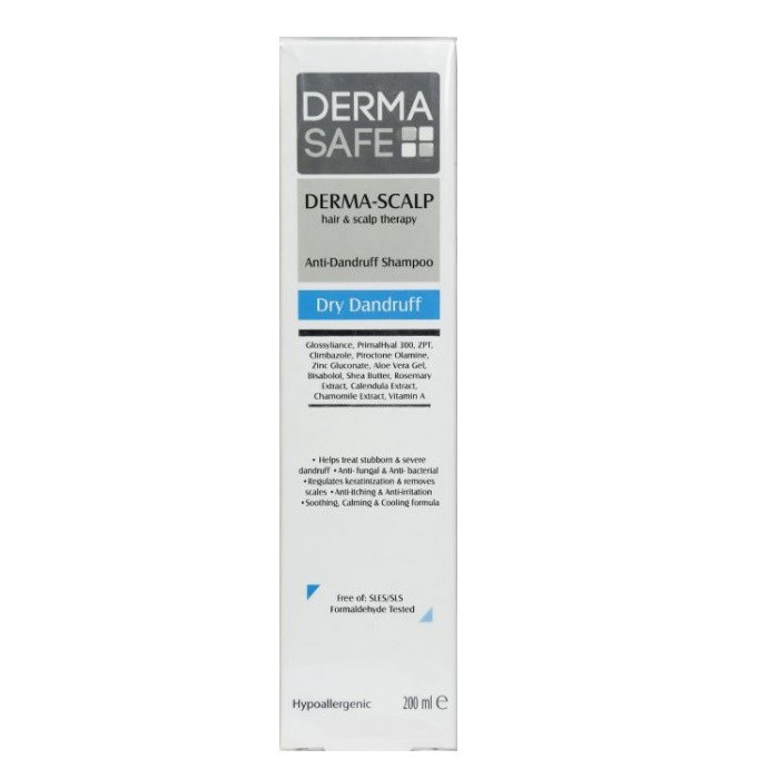 شامپو ضدشوره مو درماسیف مدل DERMA-SCALP حجم 200 میلی لیتر