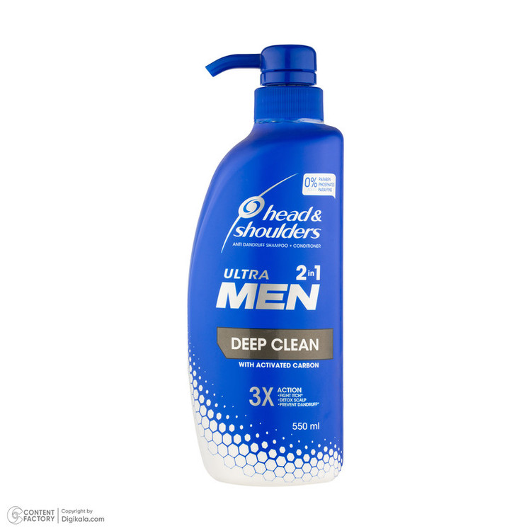 شامپو ضد شوره مو مردانه هد اند شولدرز مدل Deep Clean مناسب برای موهای دارای شوره حجم 550 میلی لیتر
