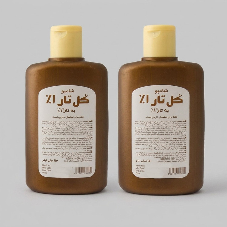 شامپو ضد شوره مو کل تار مدل BHS حجم 150 میلیلیتر کاهشدهنده چربی، ضد التهاب، ضد قارچ، ضد خارش، تنظیمکننده چربی پوست سر بسته 2 عددی