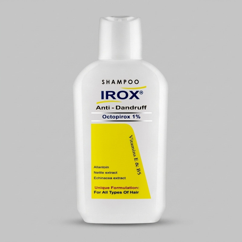 شامپو ضد شوره مو ایروکس مدل Octopirox حجم 200 میلی‌لیتر، حاوی ویتامین E و B5، مناسب انواع مو، مخصوص بزرگسالان