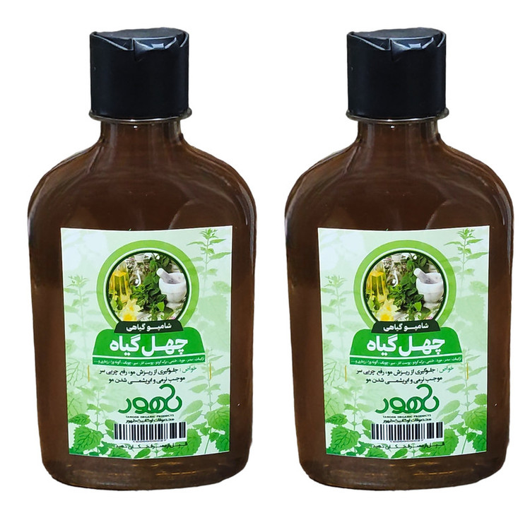 شامپو ضد ریزش مو طهور مدل چهل گیاه حجم 250 میلی لیتر بسته 2 عددی