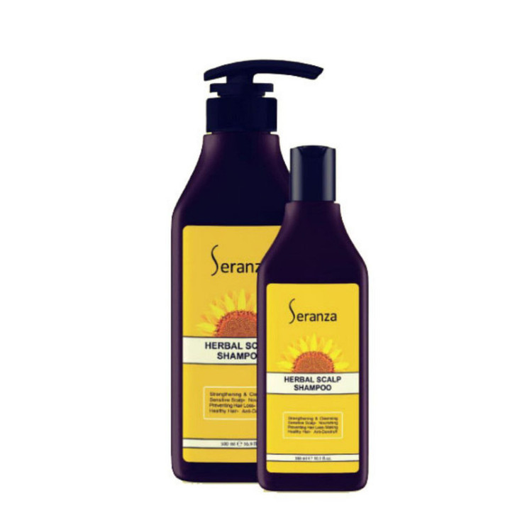 شامپو تقویت کننده مو سرانزا مدل Herbal Scalp حجم 500 میلی لیتر