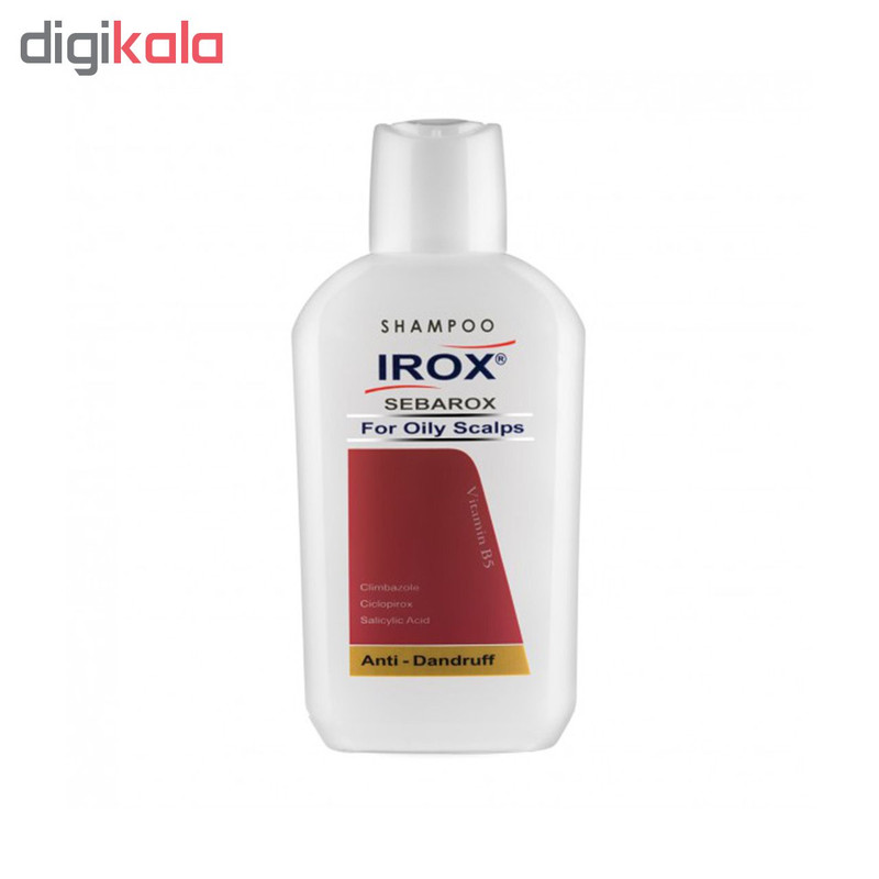 شامپو ضد شوره چرب ایروکس مدل Anti-dandruff حجم 220 میلیلیتر، حاوی پیروکتون اولامین، عصاره گیاهان اکیناسه، گزنه و بید کانادایی، نرمکننده و ترمیمکننده موهای آسیب دیده