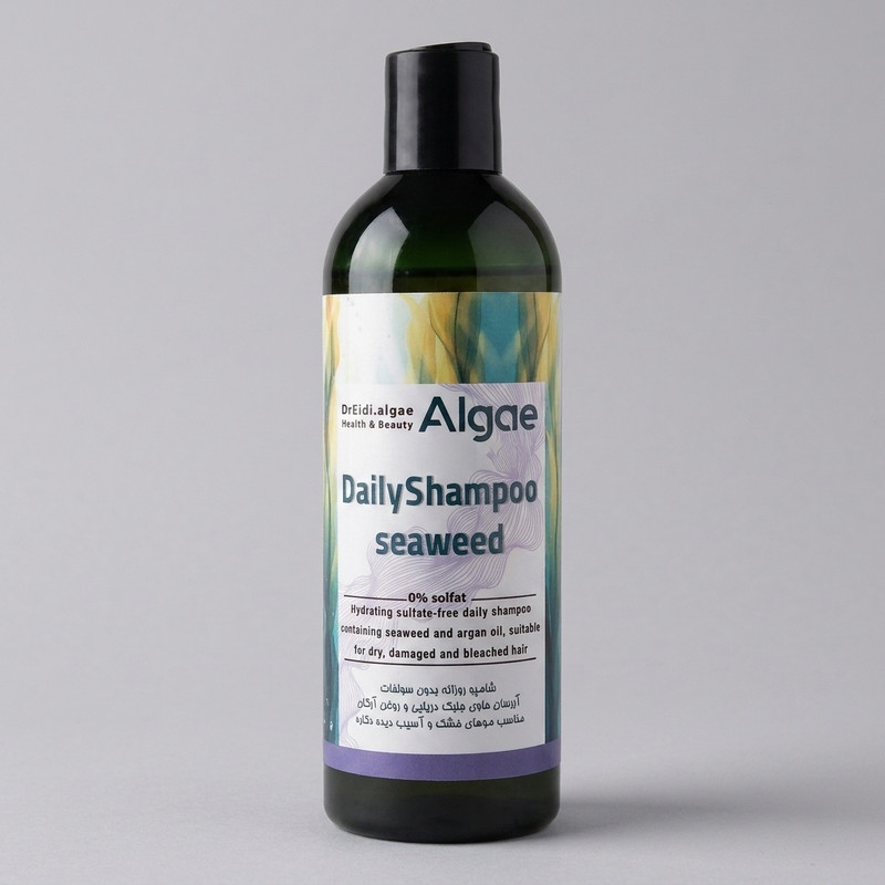 شامپو مو دکتر عیدی آلگا مدل Seaweed با عصاره جلبک دریایی، نرم‌کننده، مرطوب‌کننده، تقویت‌کننده و ترمیم‌کننده مناسب موهای خشک و آسیب‌دیده حجم 300 میلی‌لیتر
