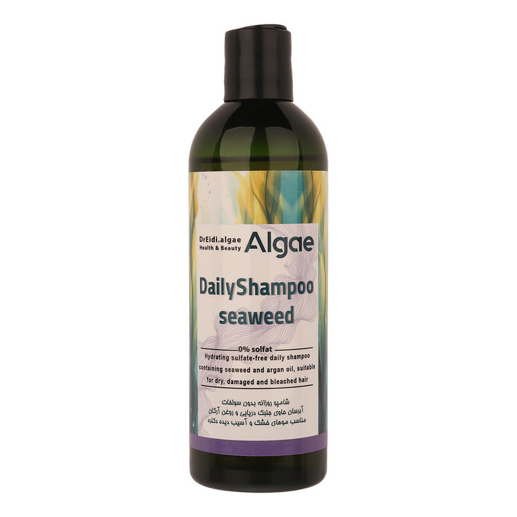 شامپو مو دکتر عیدی آلگا مدل Seaweed با عصاره جلبک دریایی، نرمکننده، مرطوبکننده، تقویتکننده و ترمیمکننده مناسب موهای خشک و آسیبدیده حجم 300 میلیلیتر