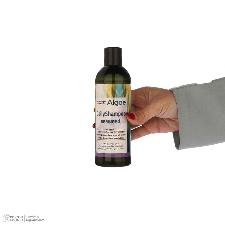 شامپو مو دکتر عیدی آلگا مدل Seaweed با عصاره جلبک دریایی، نرمکننده، مرطوبکننده، تقویتکننده و ترمیمکننده مناسب موهای خشک و آسیبدیده حجم 300 میلیلیتر