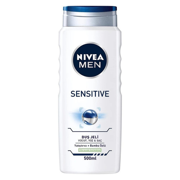 شامپو مو و بدن مردانه نیوآ مدل SENSITIVE حجم 500 میلی لیتر