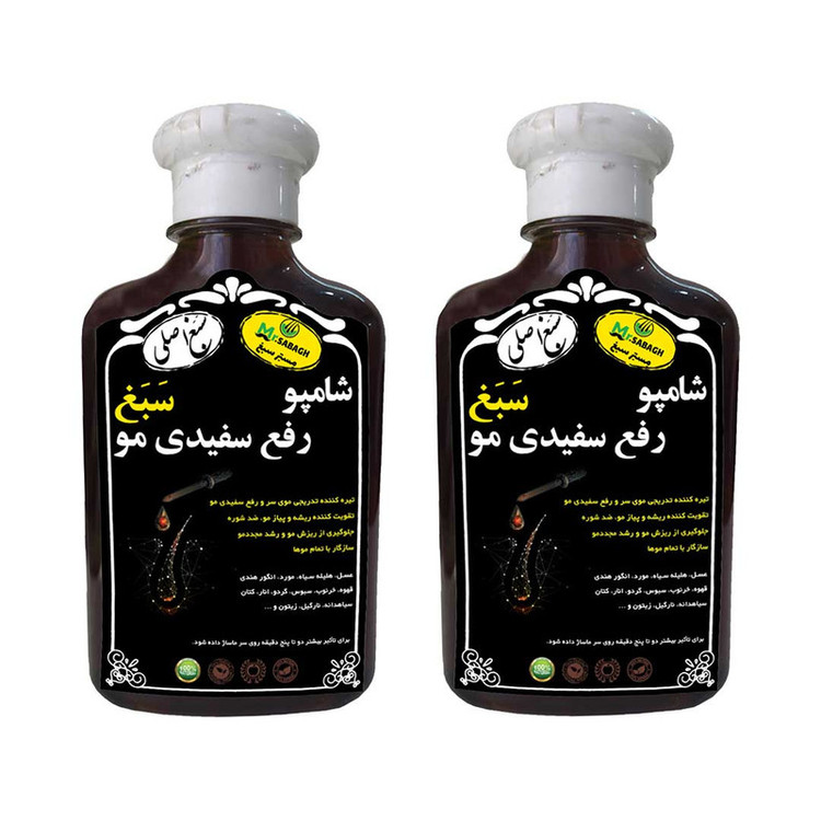 شامپو تقویت کننده و ترمیم کننده مو مسترسبغ مدل رفع سفیدی حجم 250 میلی لیتر مجموعه 2 عددی