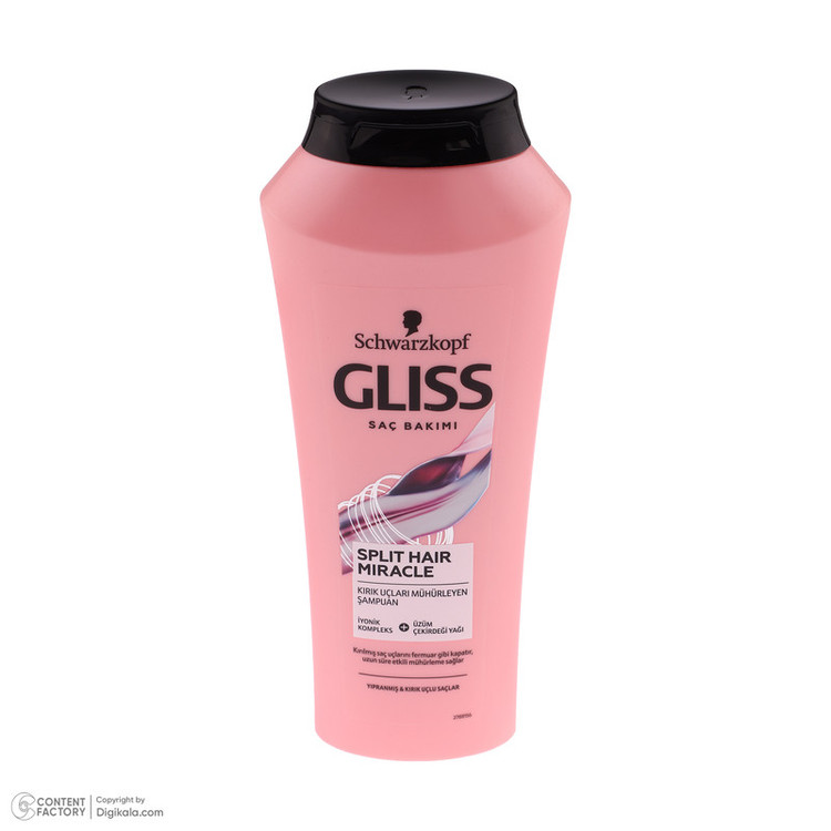 شامپو مو شوآرزکوف مدل Split Hair Miracle حجم 500 میلیلیتر، بازسازیکننده، تقویتکننده، مناسب موهای آسیب دیده، پاکسازی ملایم، ترمیم ساقه مو و پایان شکافها