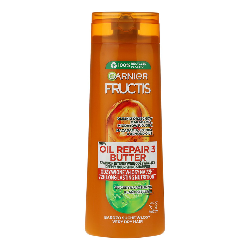 شامپو تقویت کننده مو گارنیه مدل FRUCTIS مناسب برای موهای خشک حجم 400 میلی لیتر