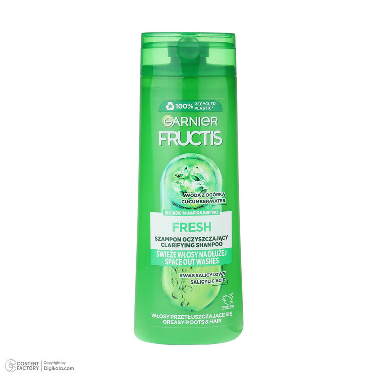 شامپو تقویت کننده مو گارنیه مدل FRUCTIS مناسب برای موهای چرب حجم 400 میلی لیتر