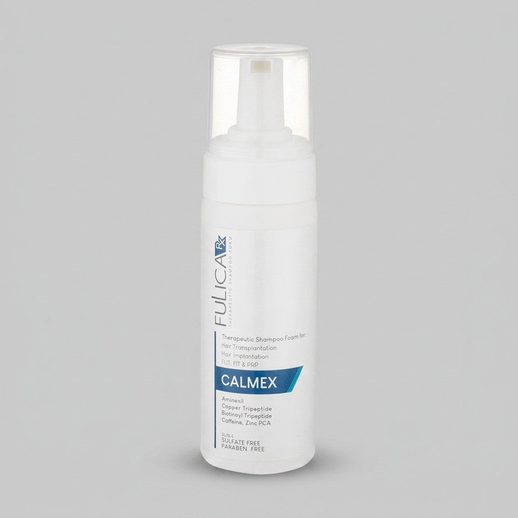شامپو پس از کاشت مو فولیکا مدل CALMEX حجم 150 میلیلیتر، مغذی، ضد خارش، ضد التهاب، تقویتکننده مناسب بزرگسالان