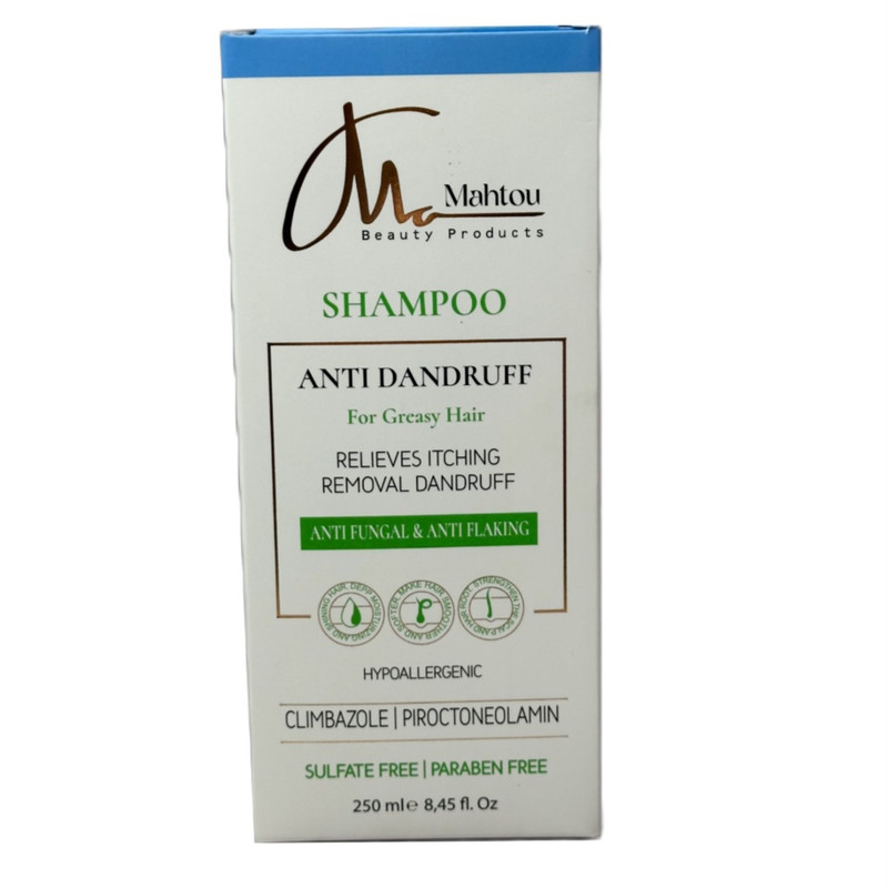 شامپو ضد شوره مو ماهتو مدل ANTI DANDRUFF مناسب برای موهای چرب حجم 250 میلی لیتر