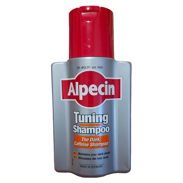 شامپو تقویت کننده و ترمیم کننده مو آلپسین مدل Tuning Dark Caffeine حجم 200 میلی لیتر