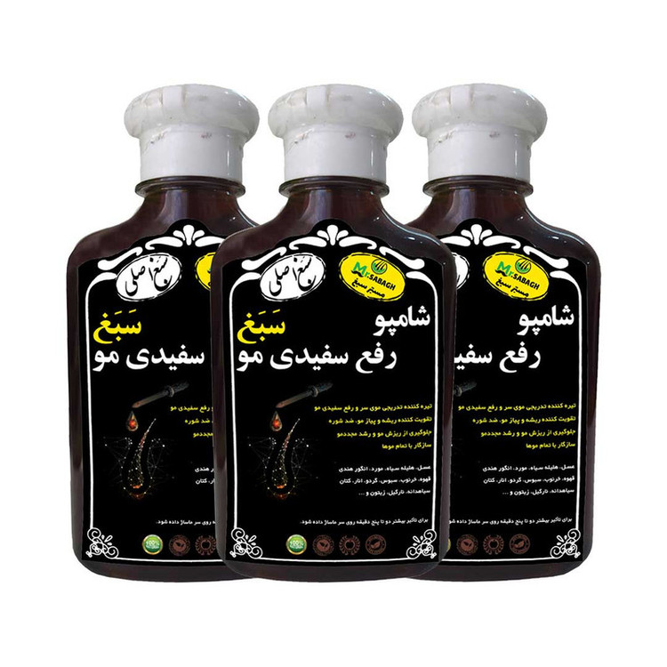 شامپو تقویت کننده و ترمیم کننده مو مسترسبغ مدل رفع سفیدی حجم 250 میلی لیتر مجموعه 3 عددی