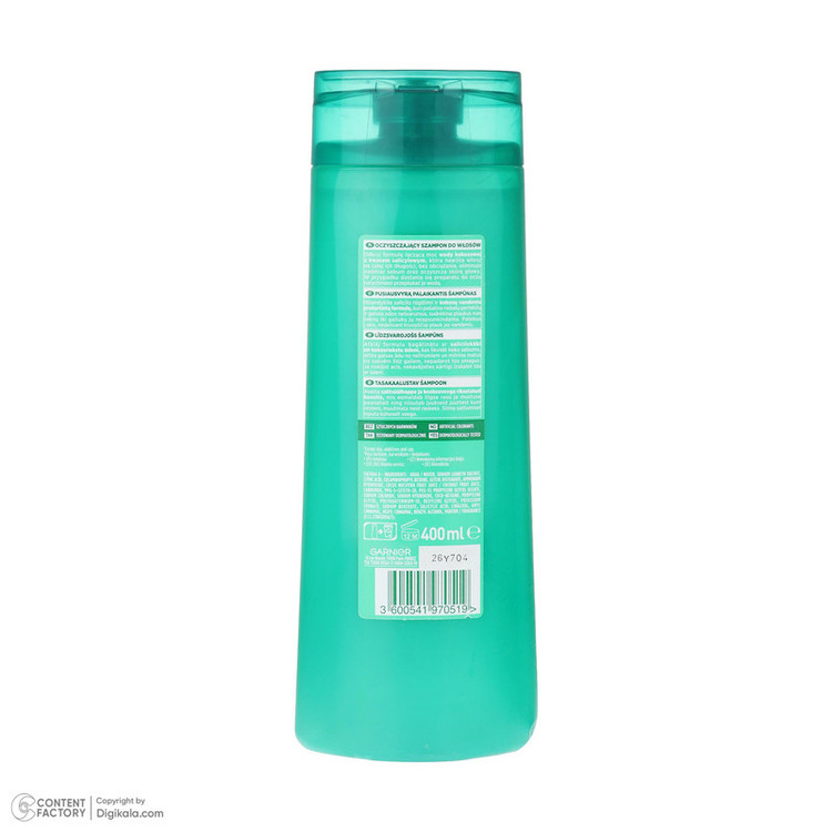 شامپو تقویت کننده مو گارنیه مدل FRUCTIS مناسب برای موهای چرب حجم 400 میلی لیتر