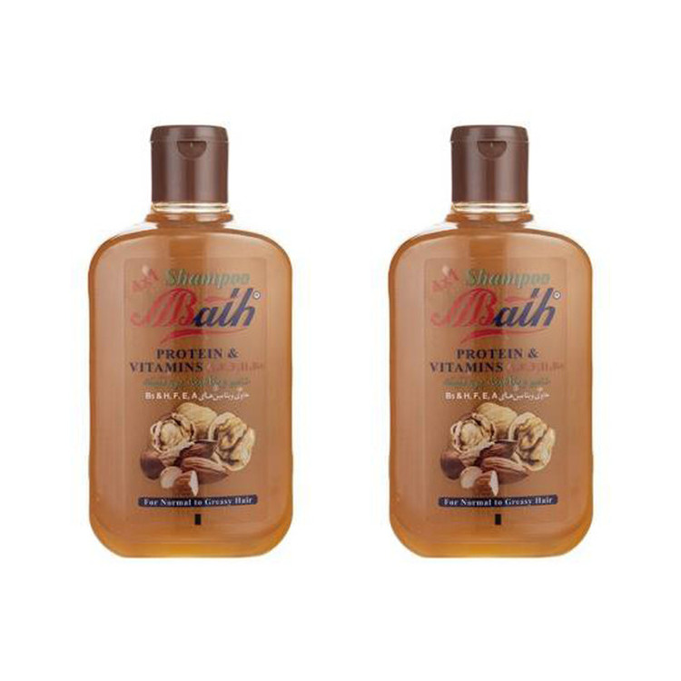 شامپو مو بس مدل Walnut And Almond حجم 1000 میلی لیتر بسته 2 عددی