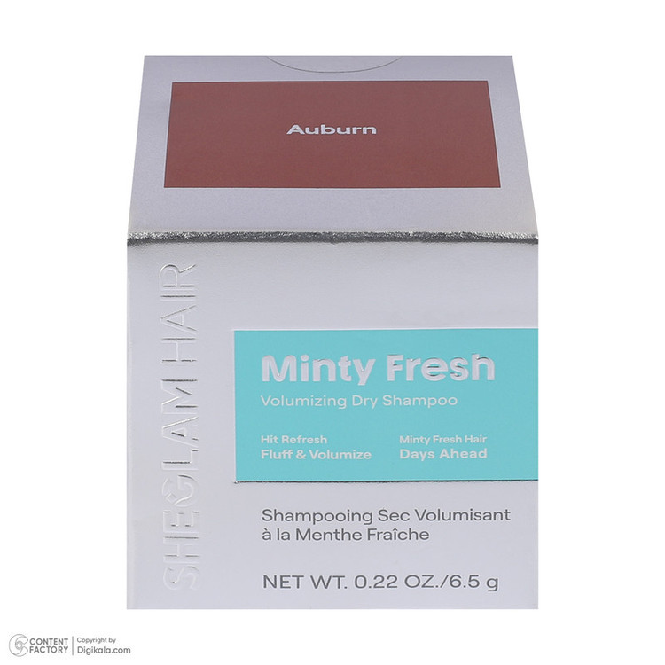 شامپو خشک حجم دهنده مو شیگلم مدل Minty fresh مناسب برای انواع مو وزن 6.5 گرم