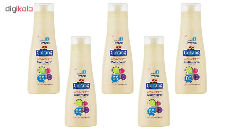 شامپوی مو گلرنگ سری Plus Protein مدل Oily Hair مقدار 400 گرم مجموعه 5 عددی
