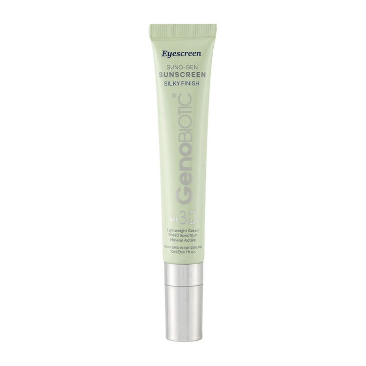 کرم ضد آفتاب رنگی دور چشم ژنوبایوتیک SPF 30 مدل SUNO-GEN محافظ در برابر اشعه UVA و UVB مناسب برای انواع پوست حجم 20 میلیلیتر