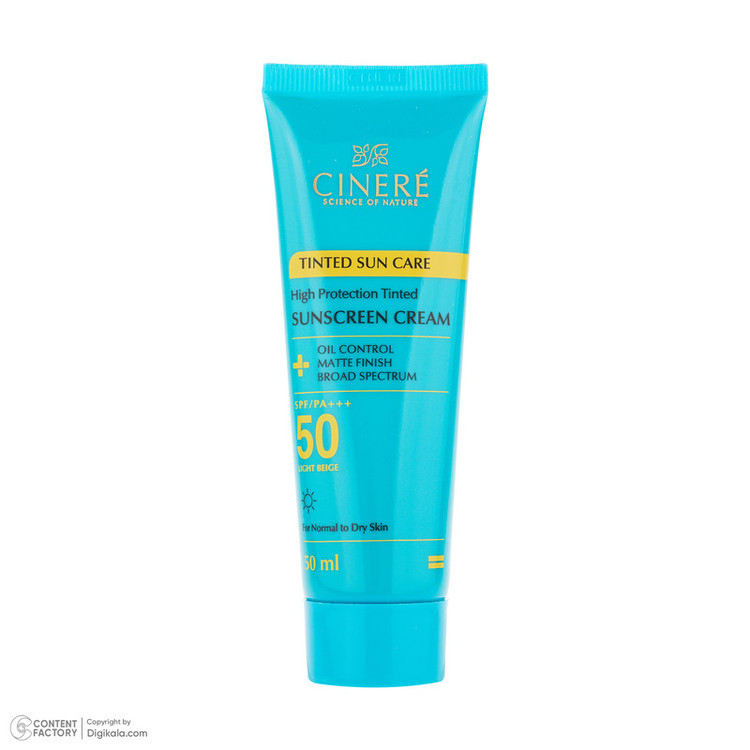 کرم ضد آفتاب رنگی صورت سینره SPF 50 مدل B-Spectrum محافظ در برابر اشعه UVA و UVB مناسب برای انواع پوست حجم 50 میلیلیتر