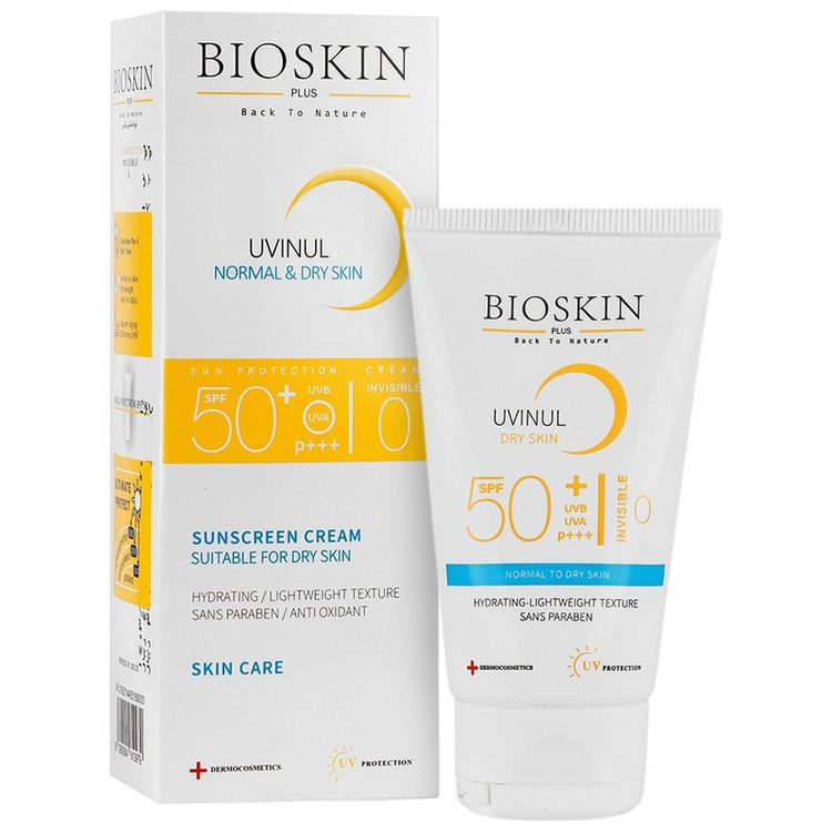 کرم ضد آفتاب بیرنگ بایو اسکین پلاس SPF 50 مدل INVISIBLE محافظ UVA ،UVB و PA+++،مناسب برای پوست خشک و معمولی حجم ۴۰ میلیلیتر