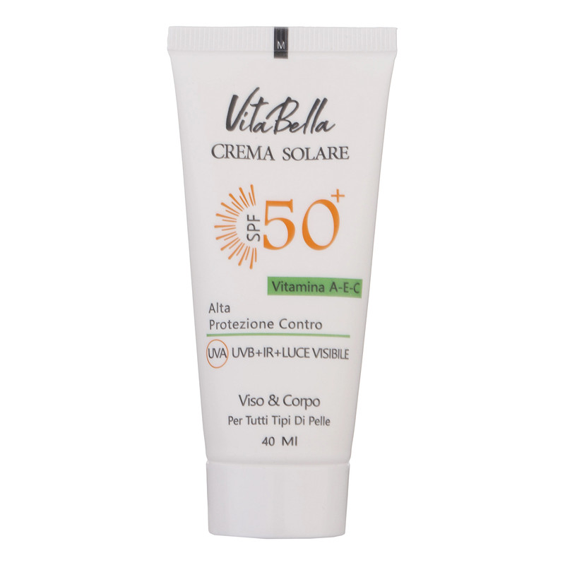 کرم ضدآفتاب بیرنگ ویتابلا +SPF50 مدل 001 مناسب انواع پوست، حجم 40 میلیلیتر