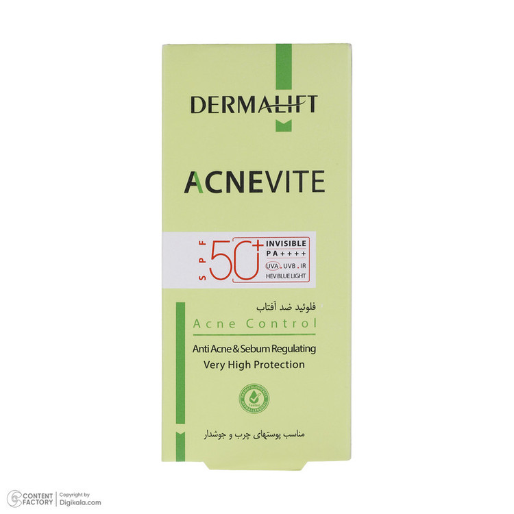 فلوئید ضد آفتاب درمالیفت مدل ACNEVIT حجم 40 میلی لیتر
