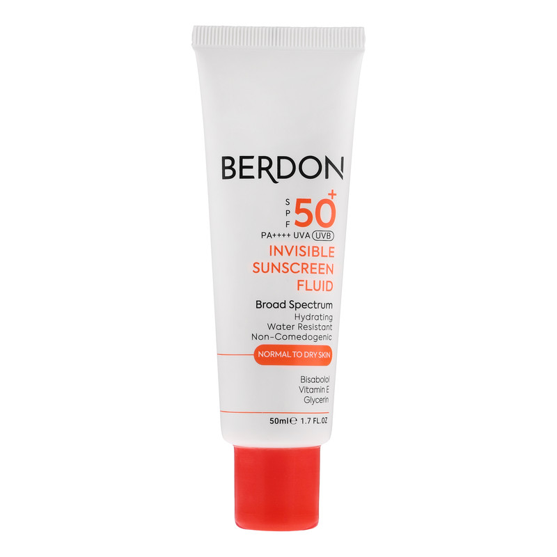 فلوئید ضد آفتاب بدون رنگ صورت بردون SPF 50 مدل Non-comedogenic حاوی محافظ UVA و UVB مناسب پوست‌های معمولی و خشک حجم 50 میلی لیتر