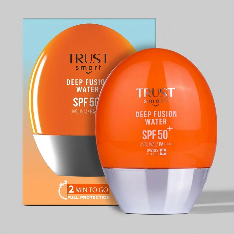 ضدآفتاب استیکی تراست اسمارت مدل Deep fusion water حجم 40 میلیلیتر با SPF 50 و با خاصیت ضد پیری و محافظت در برابر اشعه UVB، مناسب انواع پوست
