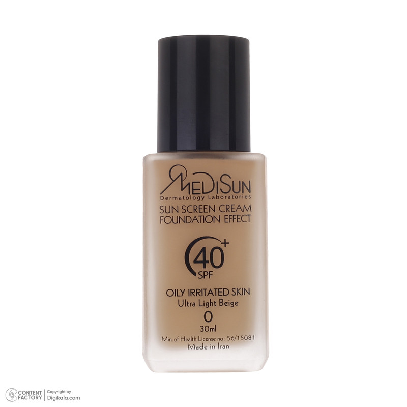کرم ضد آفتاب رنگی مدیسان SPF 40 مدل No.0 مناسب پوستهای چرب حجم 30 میلیلیتر